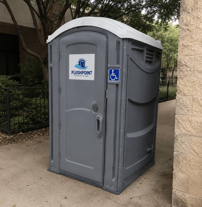 ADA accessible portable restroom at a San Francisco, CA site