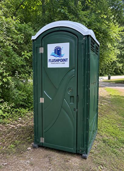 Portable toilet unit on a San Francisco, CA site