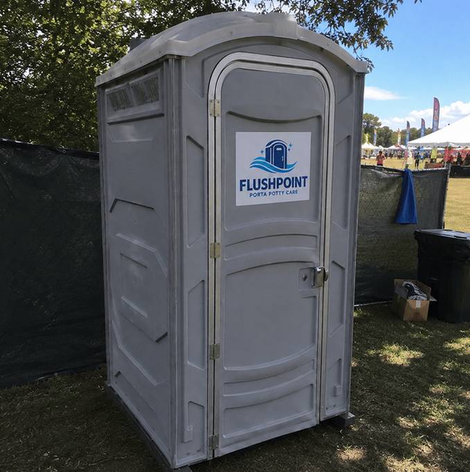 Standard portable toilet rented for a San Francisco, CA event site
