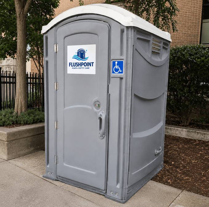 ADA accessible portable restroom at a San Francisco, CA property